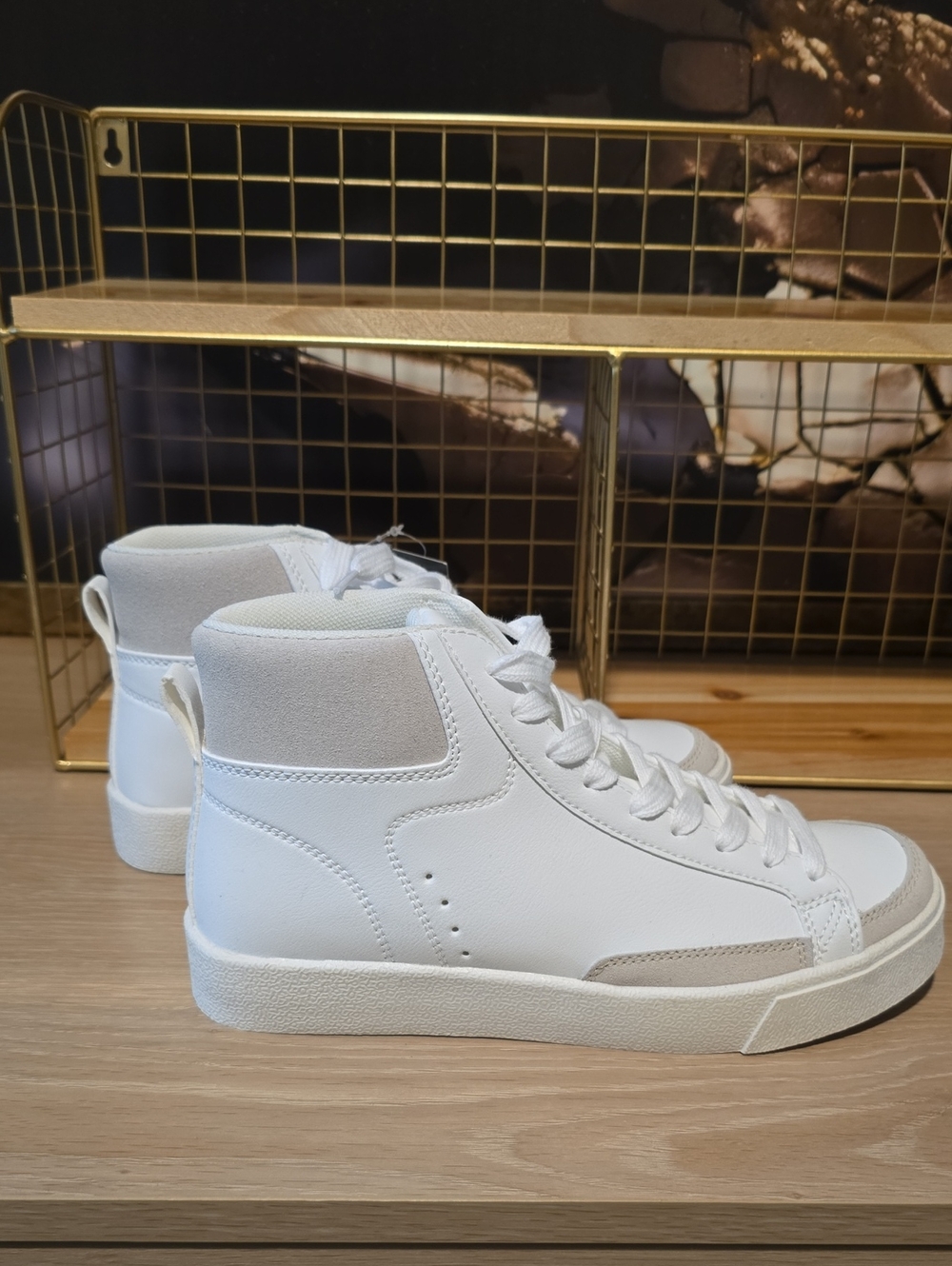 WOMENS White High-Top Sneakers